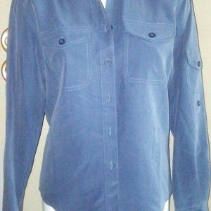 Women's APPARENZA Button Down 2 Pocket Blouse Size